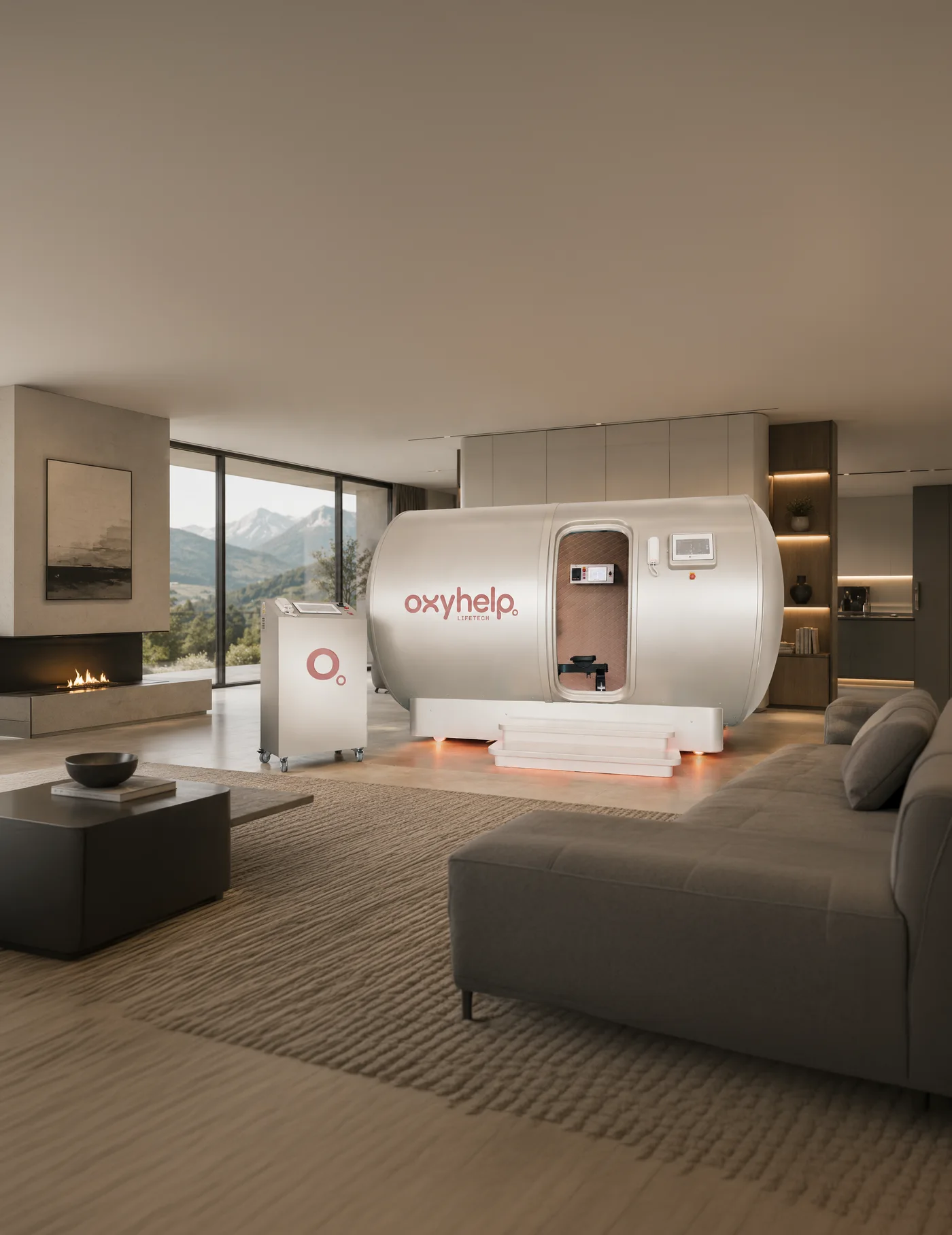 OxyHelp chamber in a living room