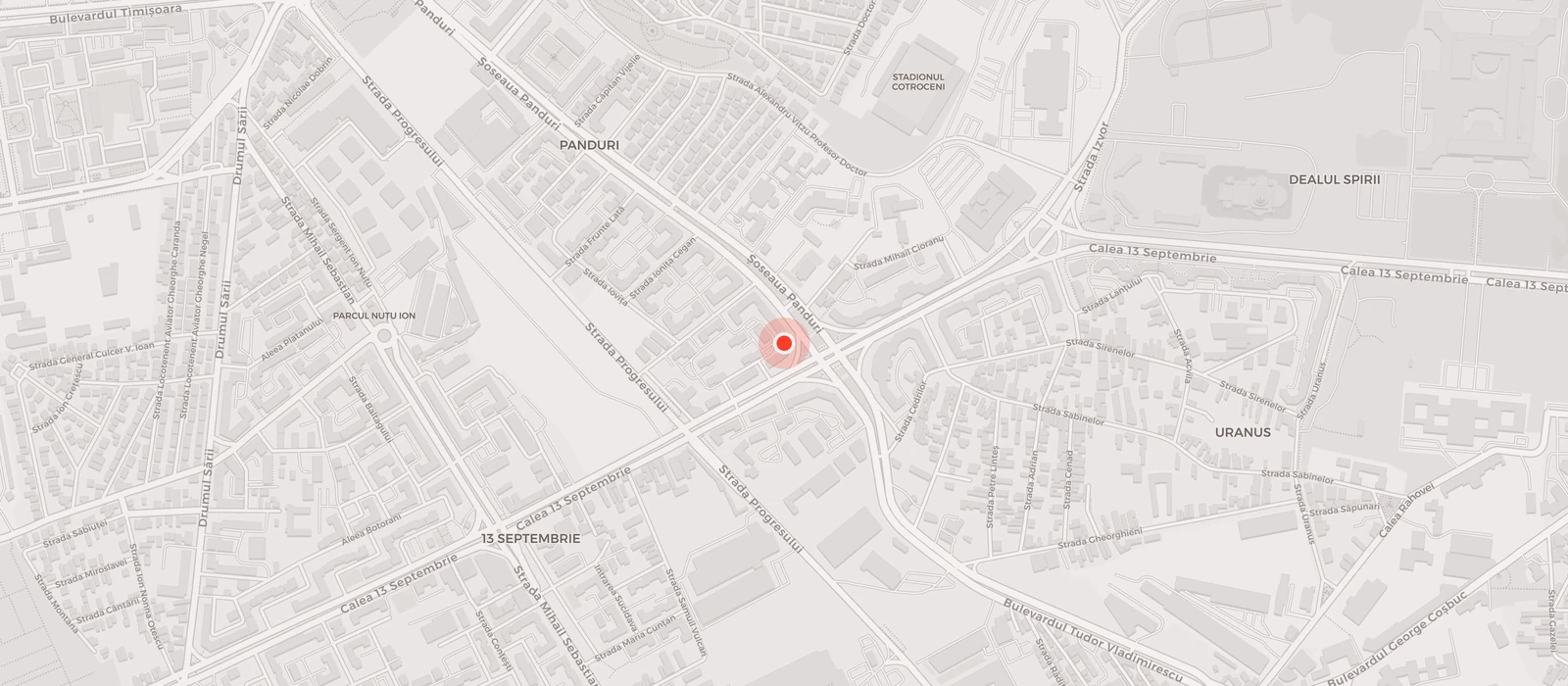 Map showing the OxyHelp office on Soseaua Panduri in Bucharest