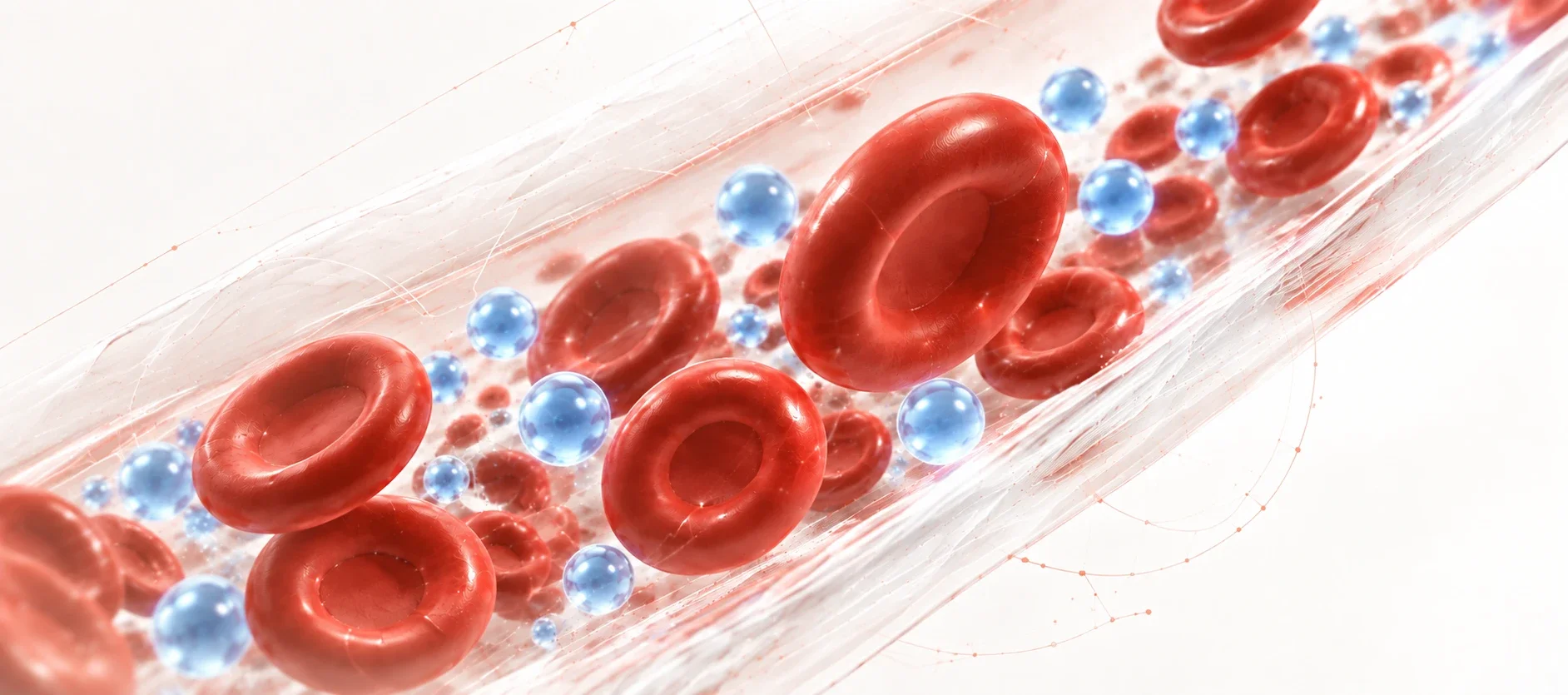 Extra oxygen dissolved in the plasma around the red blood cells